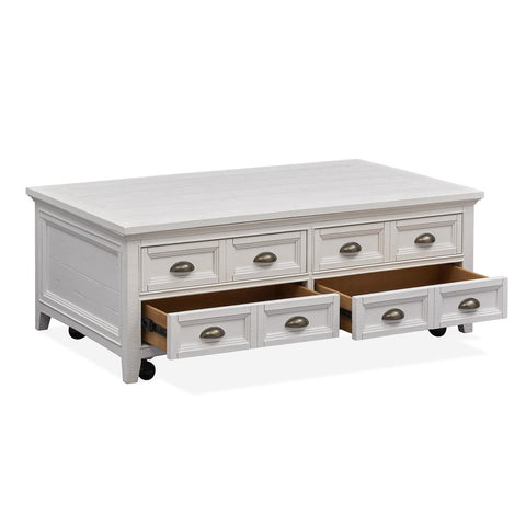  Magnussen Heron Cove T4400-50 Lift Top Storage Cocktail Table with Casters IMAGE 3