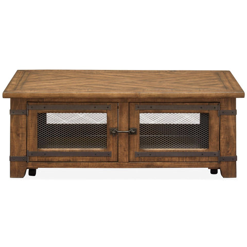  Magnussen Chesterfield T4717-50 Lift Top Storage Cocktail Table with Casters IMAGE 1