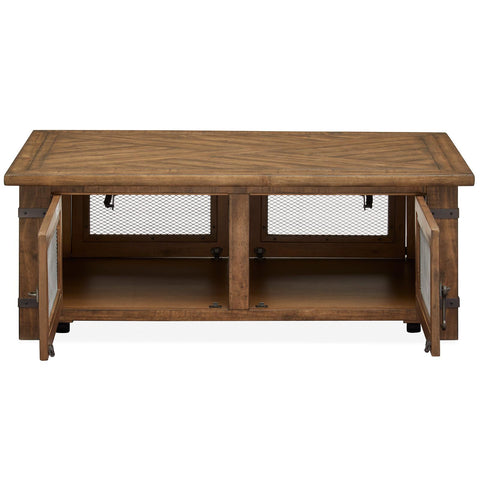  Magnussen Chesterfield T4717-50 Lift Top Storage Cocktail Table with Casters IMAGE 2