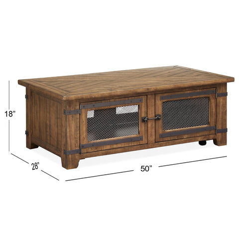  Magnussen Chesterfield T4717-50 Lift Top Storage Cocktail Table with Casters IMAGE 8