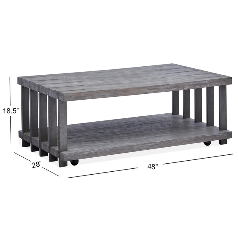 Magnussen Eldridge T4917-43 Rectangular Cocktail Table with Casters IMAGE 6