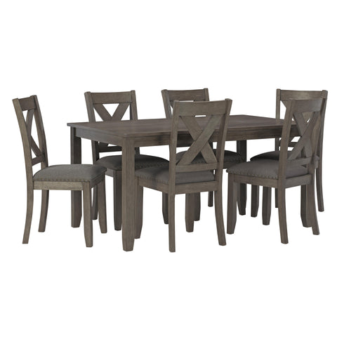  Signature Design by Ashley Caitbrook D388-425 Rectangular Dining Room Table Set IMAGE 1