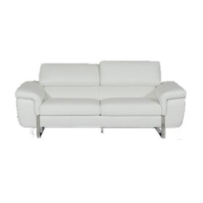VIG Furniture David Ferarri Highline Italian Stationary Leather Loveseat David Ferarri Highline Italian 71503 Loveseat - Snow White IMAGE 1