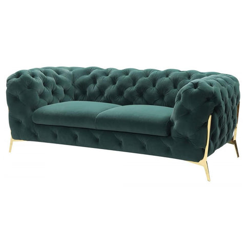  VIG Furniture Divani Casa Sheila 77575 Loveseat - Emerald Green IMAGE 2