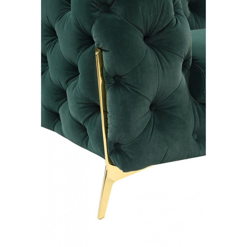 VIG Furniture Divani Casa Sheila Stationary Fabric Chair Divani Casa Sheila 77575 Chair - Emerald Green IMAGE 3