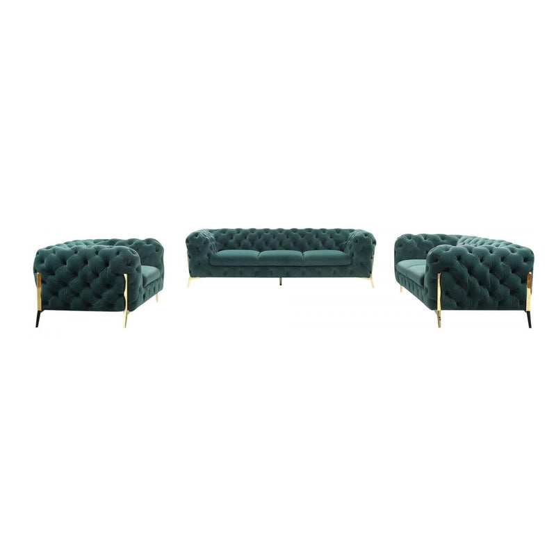 VIG Furniture Divani Casa Sheila Stationary Fabric Chair Divani Casa Sheila 77575 Chair - Emerald Green IMAGE 4