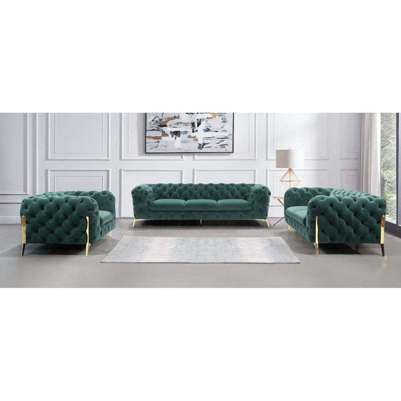 VIG Furniture Divani Casa Sheila Stationary Fabric Chair Divani Casa Sheila 77575 Chair - Emerald Green IMAGE 6