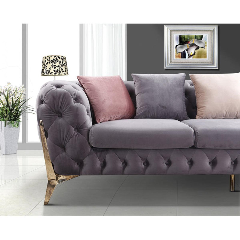VIG Furniture Divani Casa Seward Stationary Fabric Sofa Divani Casa Seward 75610 Sofa - Grey IMAGE 3