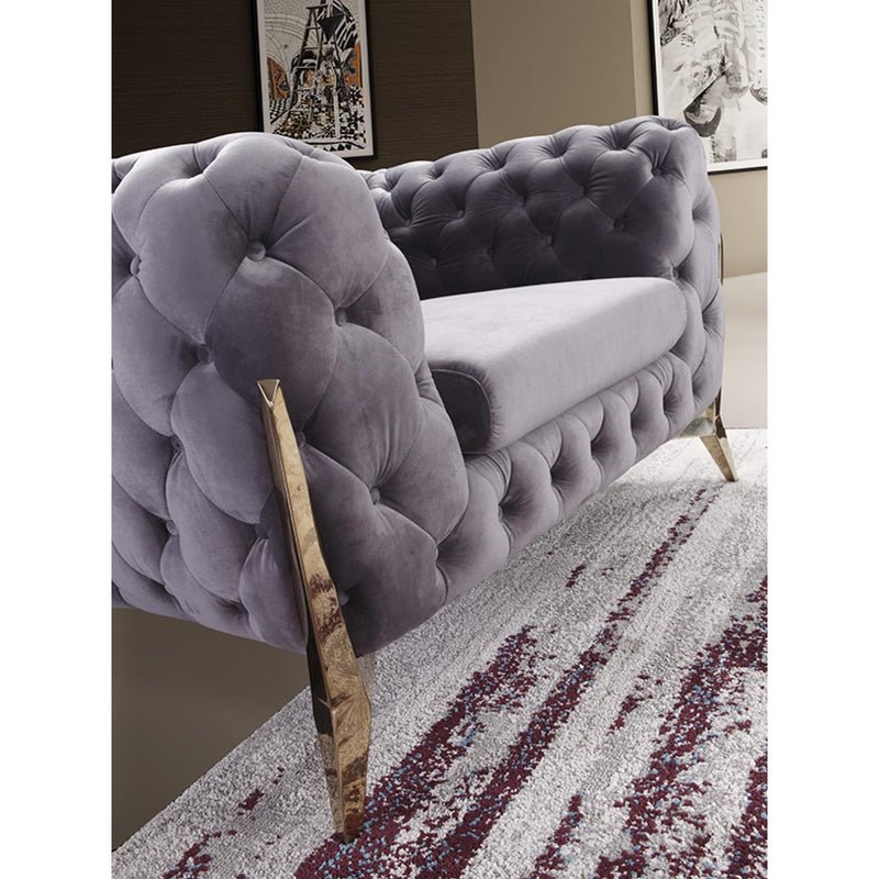 VIG Furniture Divani Casa Seward Stationary Fabric Chair Divani Casa Seward 75610 Chair - Grey IMAGE 2