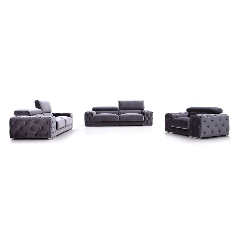 VIG Furniture Divani Casa Trisha Stationary Fabric Sofa Divani Casa Trisha 74334 Sofa - Grey IMAGE 8