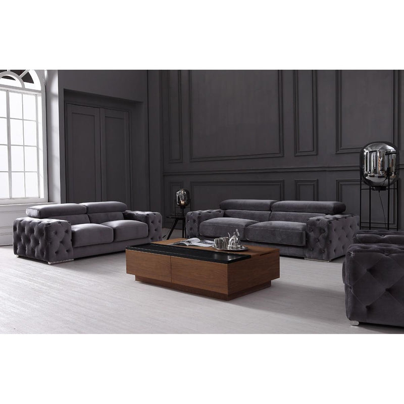 VIG Furniture Divani Casa Trisha Stationary Fabric Loveseat Divani Casa Trisha 74334 Loveseat - Grey IMAGE 8