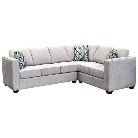  Elite Sofa Designs Boston Fabric 3 pc Sectional Boston 3 pc Sectional - Treasure Silver IMAGE 1