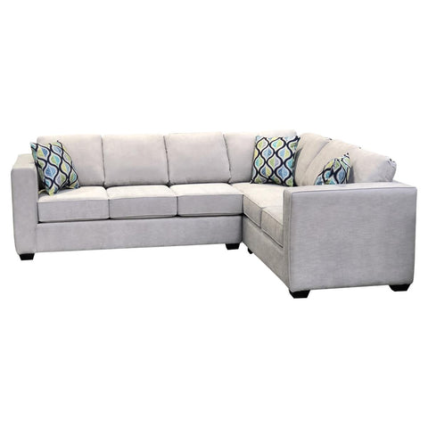  Elite Sofa Designs Boston Fabric 3 pc Sectional Boston 3 pc Sectional - Treasure Silver IMAGE 2