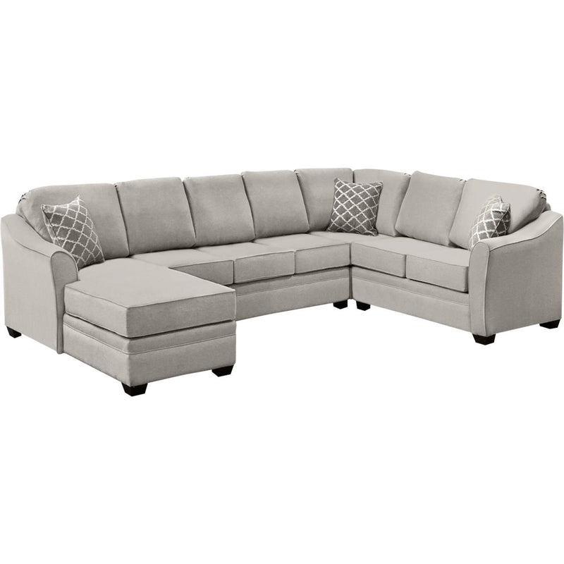 Elite Sofa Designs Douglas Fabric 3 pc Sectional Douglas 3 pc Sectional - Teamwork Grey IMAGE 1