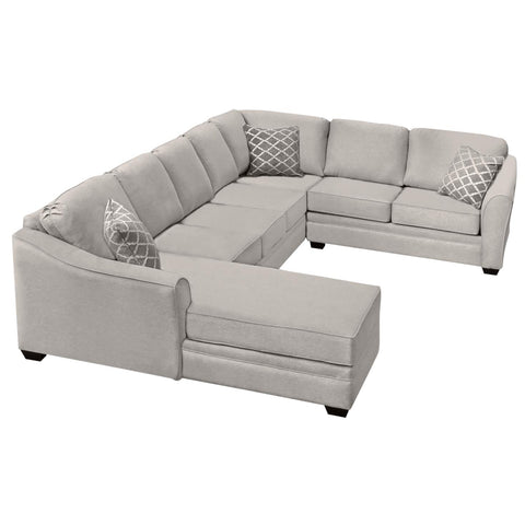  Elite Sofa Designs Douglas Fabric 3 pc Sectional Douglas 3 pc Sectional - Teamwork Grey IMAGE 2