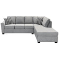  Elite Sofa Designs Holyfield Fabric 2 pc Sectional Holyfield 2 pc Sectional - Teamwork Aluminium IMAGE 1