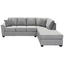 Elite Sofa Designs Holyfield Fabric 2 pc Sectional Holyfield 2 pc Sectional - Teamwork Aluminium IMAGE 1