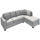 Elite Sofa Designs Holyfield Fabric 2 pc Sectional Holyfield 2 pc Sectional - Teamwork Aluminium IMAGE 2