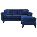 Elite Sofa Designs Kitsilano Fabric 2 pc Sectional Kitsilano 2 pc Sectional - Keywest Navy IMAGE 1