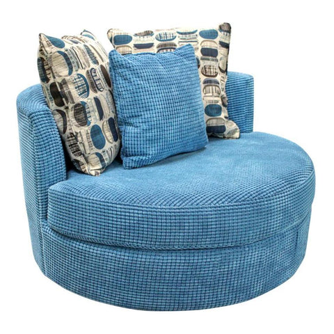  Elite Sofa Designs Lennox Swivel Fabric Chair Lennox Swivel Chair - Bubble Teal IMAGE 3