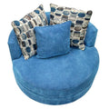  Elite Sofa Designs Lennox Swivel Fabric Chair Lennox Swivel Chair - Bubble Teal IMAGE 4
