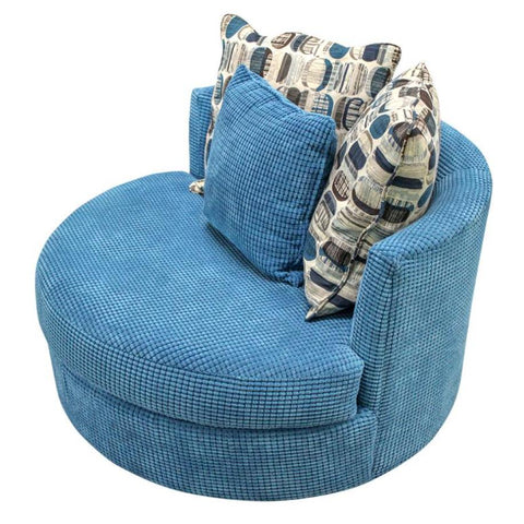  Elite Sofa Designs Lennox Swivel Fabric Chair Lennox Swivel Chair - Bubble Teal IMAGE 5