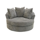 Elite Sofa Designs Lennox Swivel Fabric Chair Loop Swivel Chair - Bubble Charcoal IMAGE 1