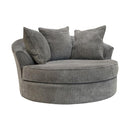Elite Sofa Designs Lennox Swivel Fabric Chair Loop Swivel Chair - Bubble Charcoal IMAGE 3