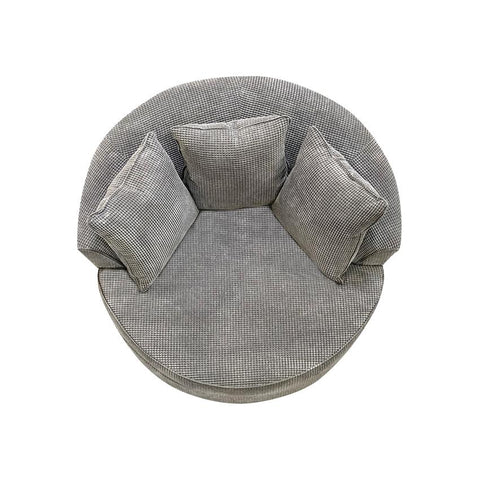  Elite Sofa Designs Lennox Swivel Fabric Chair Loop Swivel Chair - Bubble Charcoal IMAGE 5