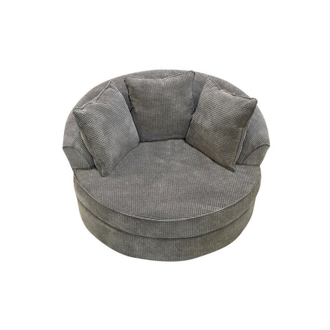  Elite Sofa Designs Lennox Swivel Fabric Chair Loop Swivel Chair - Bubble Charcoal IMAGE 6