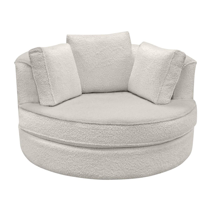 Elite Sofa Designs Nest Swivel Fabric Chair Nest Swivel Chair - Sheepskin Natural IMAGE 1