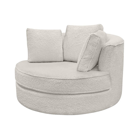  Elite Sofa Designs Nest Swivel Fabric Chair Nest Swivel Chair - Sheepskin Natural IMAGE 2