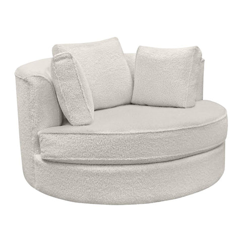  Elite Sofa Designs Nest Swivel Fabric Chair Nest Swivel Chair - Sheepskin Natural IMAGE 5