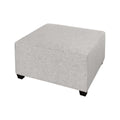  Elite Sofa Designs Square Block Fabric Ottoman Square Block Ottoman - Teamwork Aluminium IMAGE 2