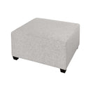 Elite Sofa Designs Square Block Fabric Ottoman Square Block Ottoman - Teamwork Aluminium IMAGE 2
