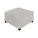 Elite Sofa Designs Square Block Fabric Ottoman Square Block Ottoman - Teamwork Aluminium IMAGE 3
