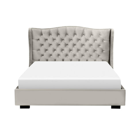  Elite Sofa Designs Catalina Queen Upholstered Panel Bed Catalina Queen Panel Bed - Musone Smoke IMAGE 1