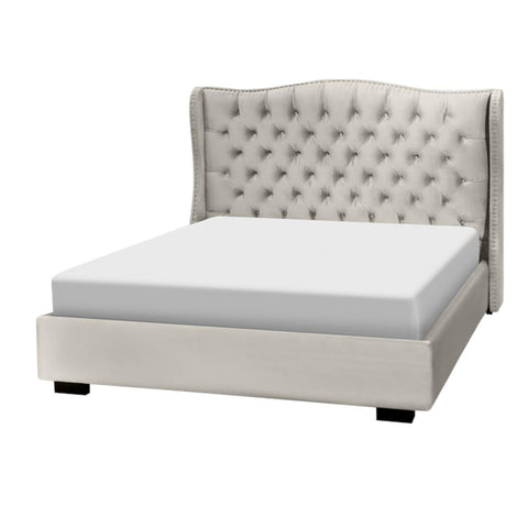  Elite Sofa Designs Catalina Queen Upholstered Panel Bed Catalina Queen Panel Bed - Musone Smoke IMAGE 2