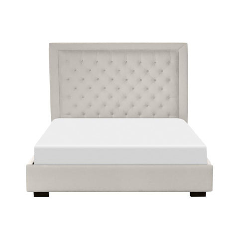  Elite Sofa Designs Daytona Queen Upholstered Panel Bed Daytona Queen Panel Bed - Everglade Ivory IMAGE 1