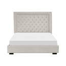 Elite Sofa Designs Daytona Queen Upholstered Panel Bed Daytona Queen Panel Bed - Everglade Ivory IMAGE 1