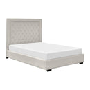 Elite Sofa Designs Daytona Queen Upholstered Panel Bed Daytona Queen Panel Bed - Everglade Ivory IMAGE 3
