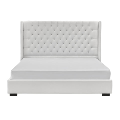  Elite Sofa Designs Panama Queen Upholstered Panel Bed Panama Queen Panel Bed - Everglade Ivory IMAGE 1