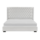 Elite Sofa Designs Panama Queen Upholstered Panel Bed Panama Queen Panel Bed - Everglade Ivory IMAGE 1