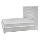 Elite Sofa Designs Panama Queen Upholstered Panel Bed Panama Queen Panel Bed - Everglade Ivory IMAGE 4