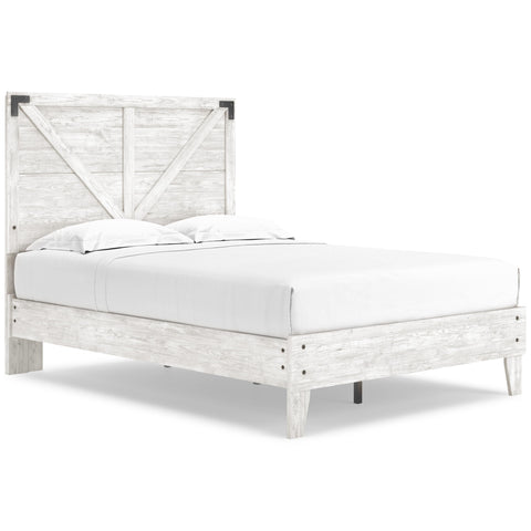  Signature Design by Ashley Shawburn EB4121B2 Full Crossbuck Panel Platform Bed IMAGE 1