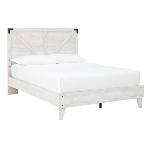  Signature Design by Ashley Shawburn EB4121B1 Queen Crossbuck Panel Platform Bed IMAGE 1