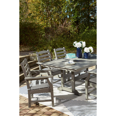  Signature Design by Ashley Visola P802-625 Rectangular Dining Table with Umbrella Option IMAGE 12