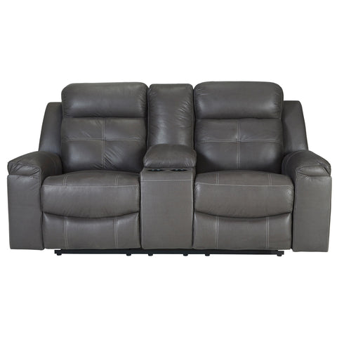  Signature Design by Ashley Jesolo 8670594C Double Reclining Loveseat with Console IMAGE 1
