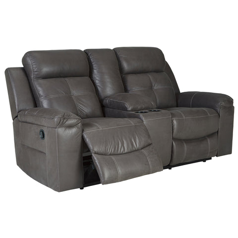 Signature Design by Ashley Jesolo 8670594C Double Reclining Loveseat with Console IMAGE 2