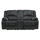 Signature Design by Ashley Draycoll Power Reclining Fabric Loveseat with Console 7650496C IMAGE 1